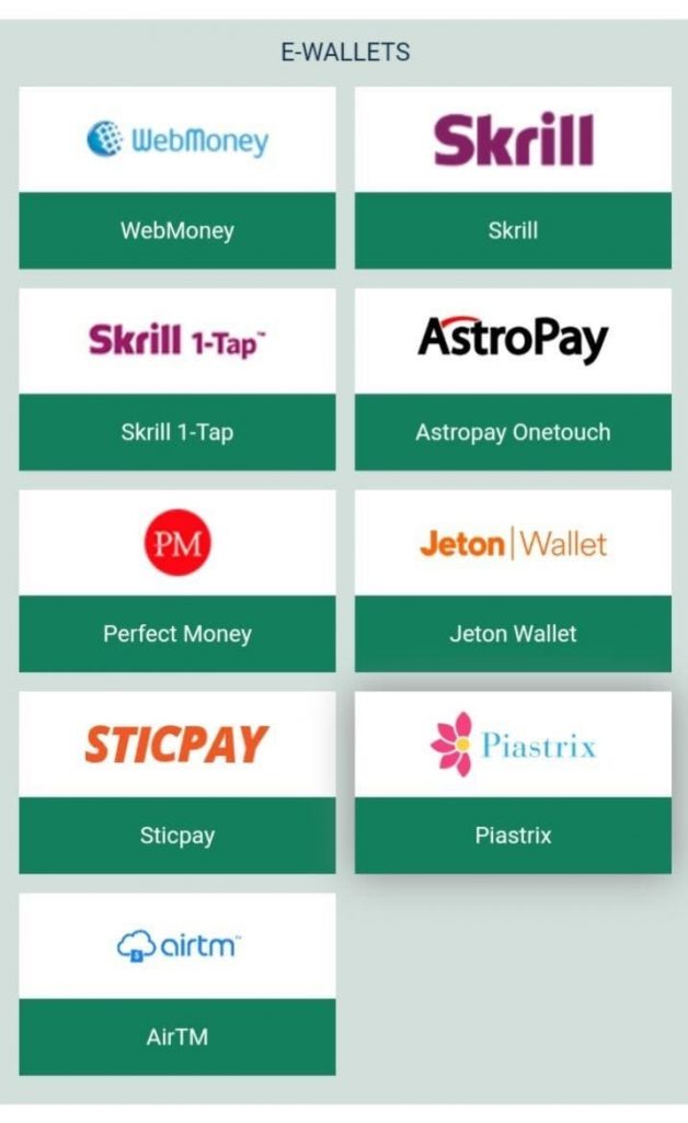betwinner e-wallets