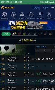 Mozzartbet registration interface